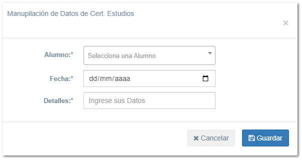 5.6.3. Certificado de Estudios