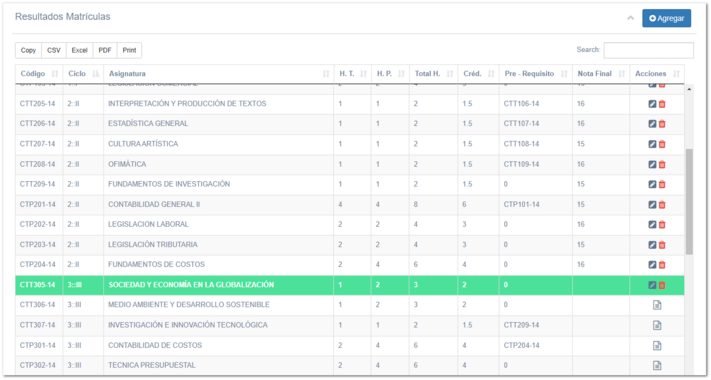 5.3.5. Matricula